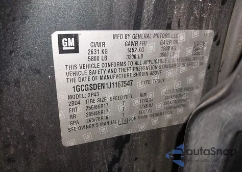 2018 Chevrolet Colorado Z71 z USA, uszkodzony, nr VIN 1GCGSDEN1J1167547